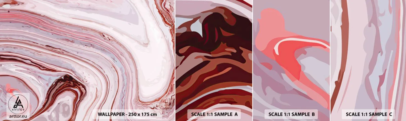 Échantillon De Papier Peint Standard Eco - Tout droit, puis tout en bas - Abstraction, Morceau, Modèle moderne - 100x30 cm