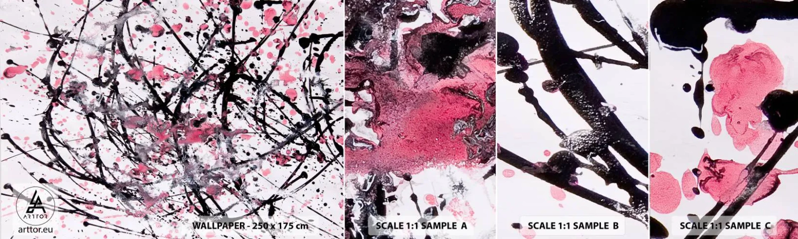 Échantillon de Papier Peint Autocollant Deluxe Sticker - La nature éphémère de la vie - Abstraction, Morceau, Modèle moderne - 100x30 cm