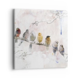 Impression sur toile - Image sur toile - Rencontre ailée - 30x30 cm