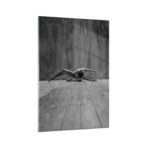 Impression sur verre - Image sur verre - Une danseuse dans une pose artistique - 70x100cm - Symétrie trouvée - Décoration murale moderne pour le salon et la chambre ARTTOR