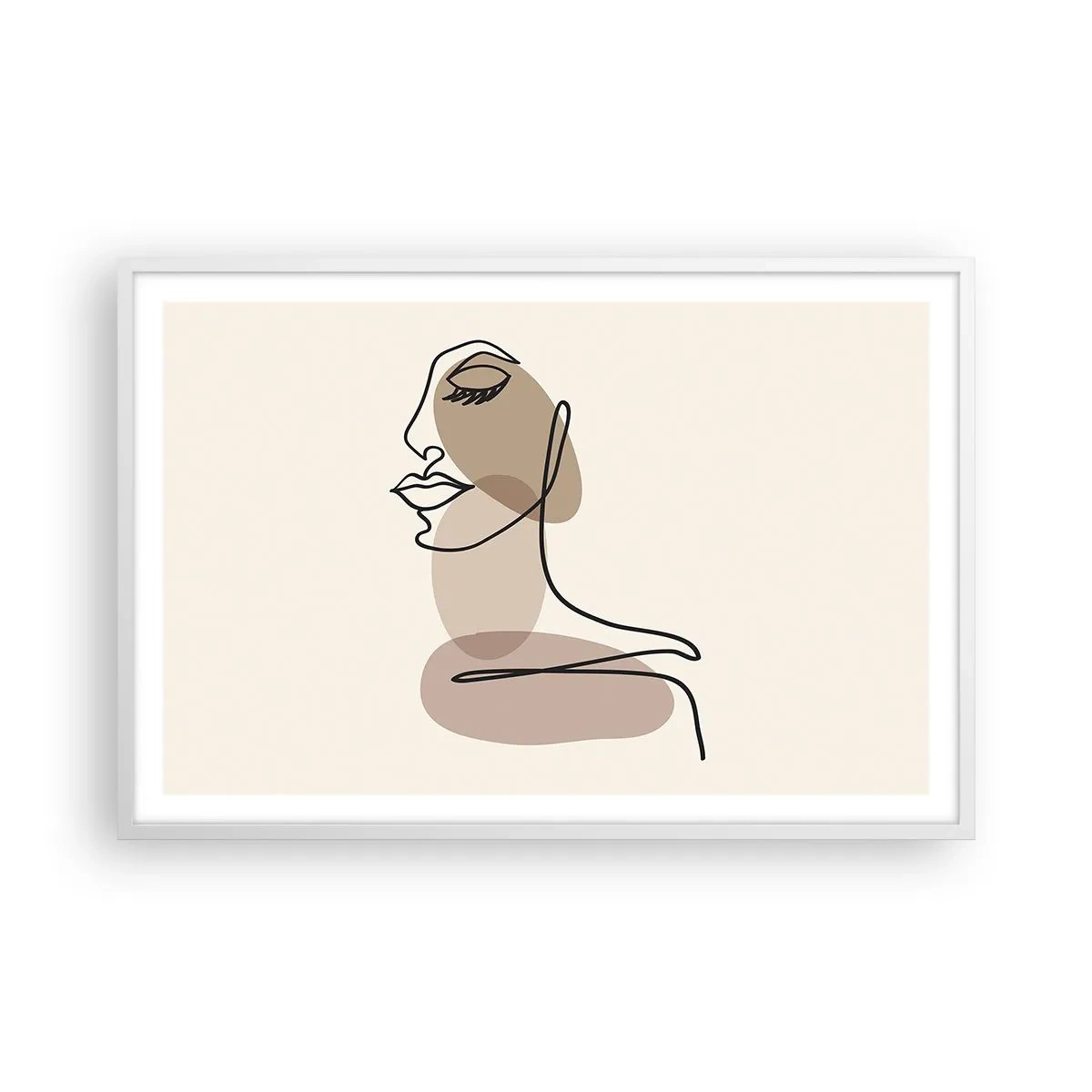 Affiche dans un cadre blanc - Poster - Une certaine ligne de beauté - 91x61 cm