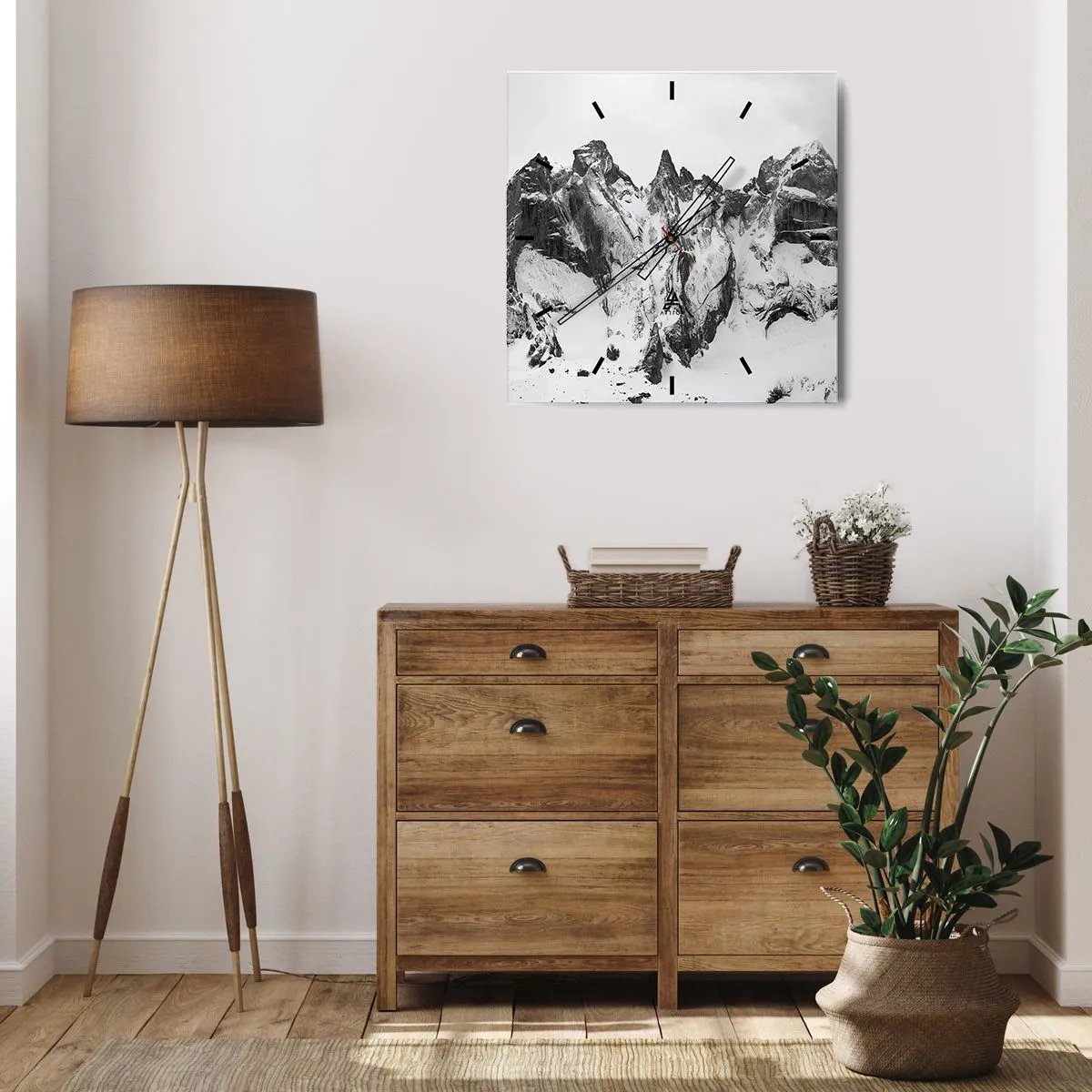 Horloge murale - Pendule murale - Crête dangereuse de granit - 40x40 cm