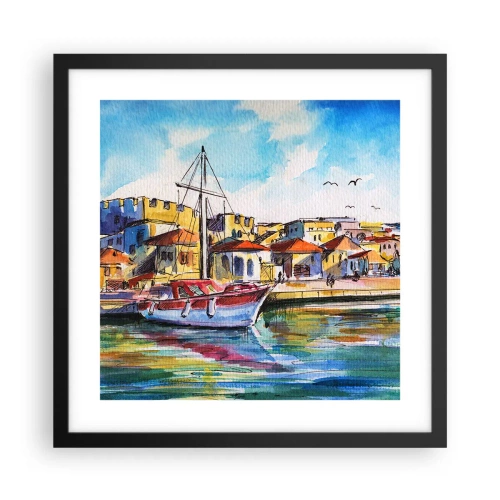 Affiche dans un cadre noir - Poster - Après-midi arc-en-ciel - 40x40 cm