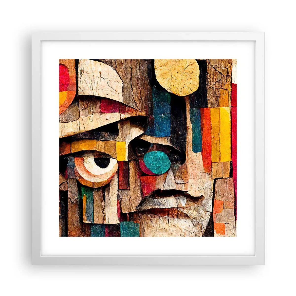 Affiche dans un cadre blanc - Poster - Je te vois… - 40x40 cm