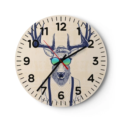 Horloge murale - Pendule murale - A qui vous attendiez-vous ? - 40x40 cm