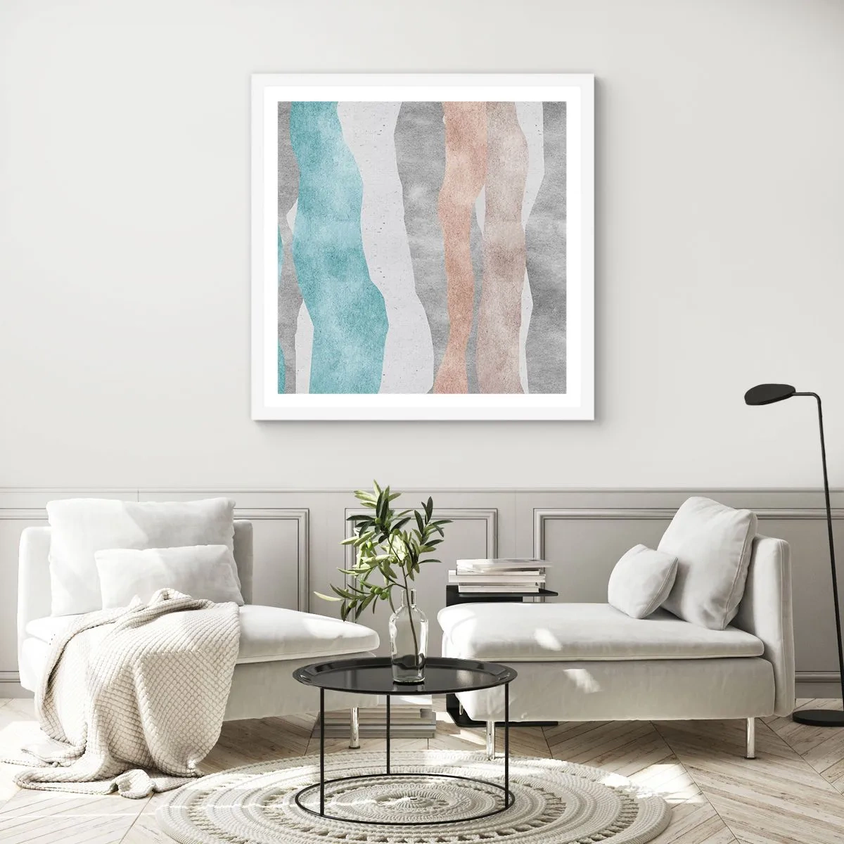 Affiche dans un cadre blanc - Poster - Une étude de proximité - 40x40 cm