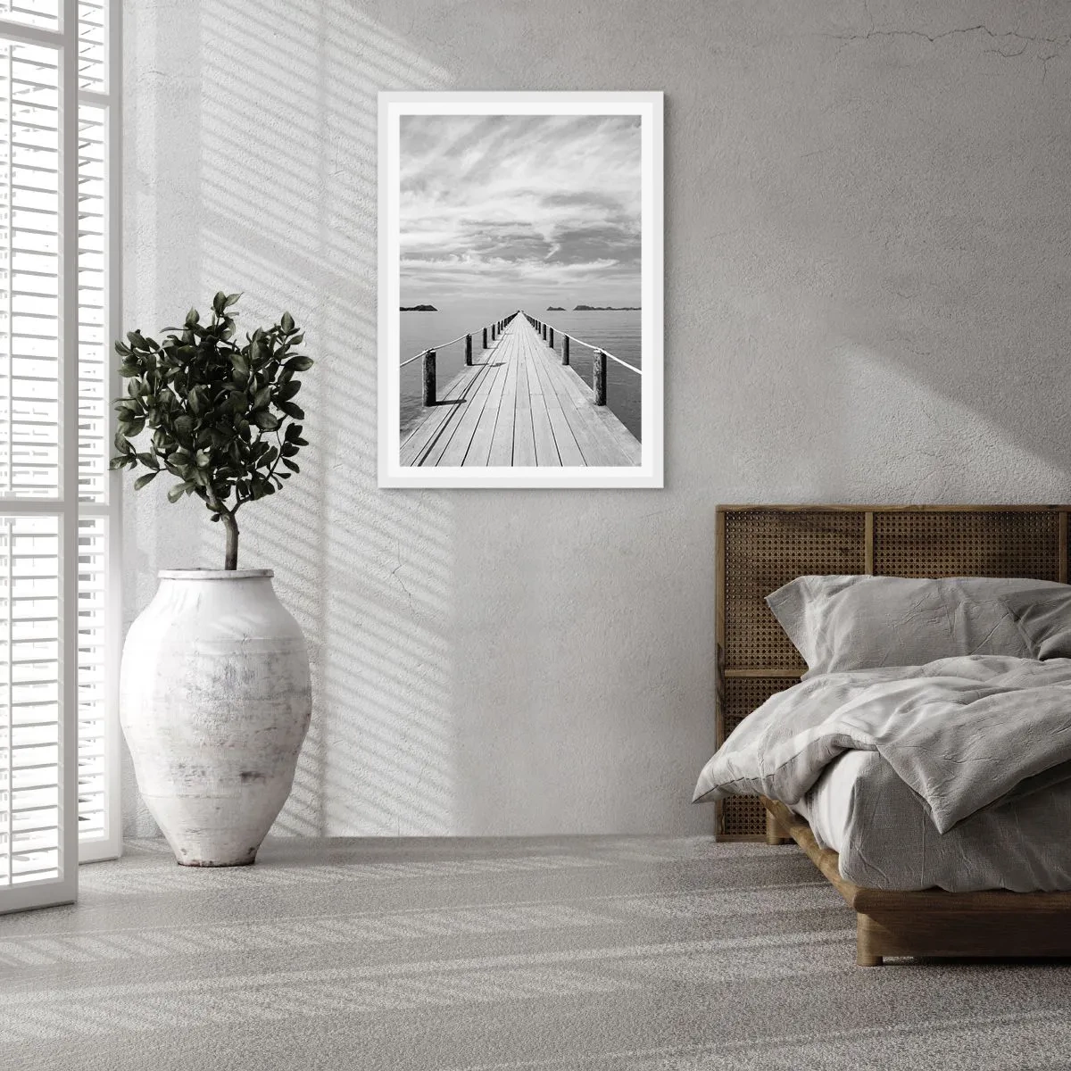 Affiche dans un cadre blanc - Poster - Et peut-être un voyage... - 30x40 cm