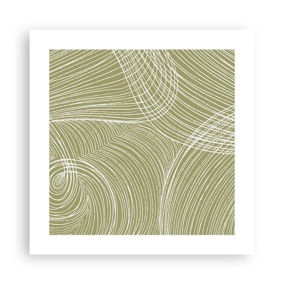 Affiche - Poster - Abstraction complexe de blanc - 40x40 cm