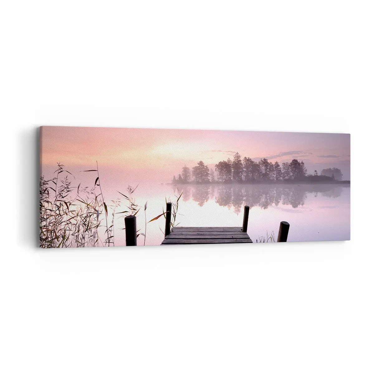 Impression sur toile - Image sur toile - De la brume lilas… - 90x30 cm