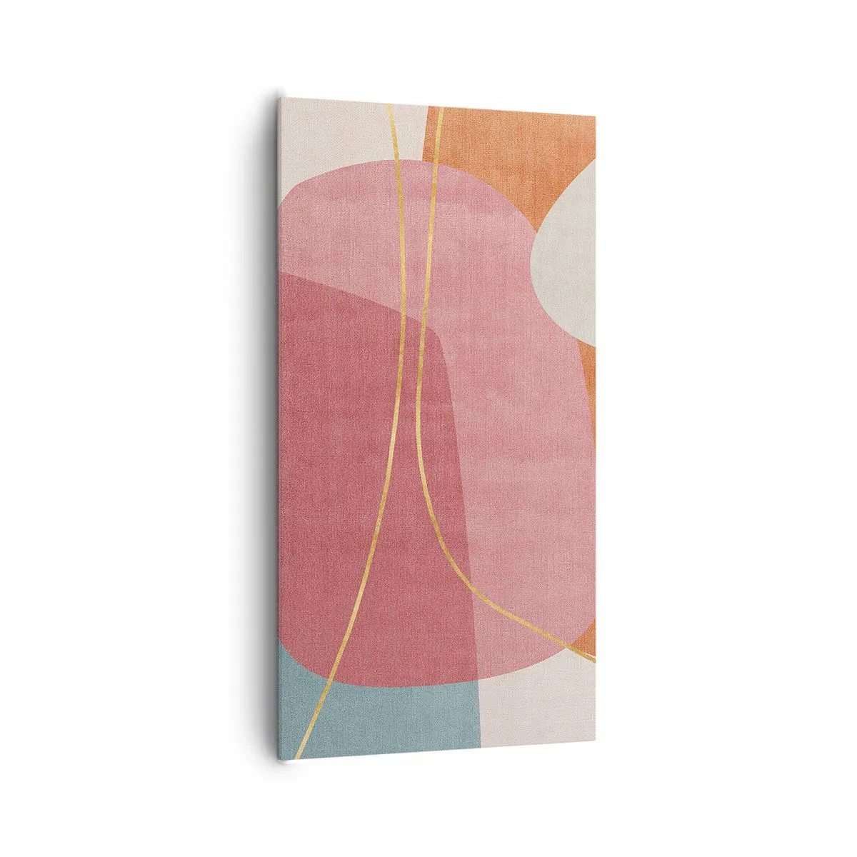 Impression sur toile - Image sur toile - Composition pastel au fil d'or - 65x120 cm