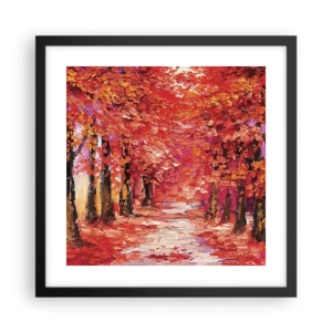 Affiche dans un cadre noir - Poster - Impression d'automne - 40x40 cm