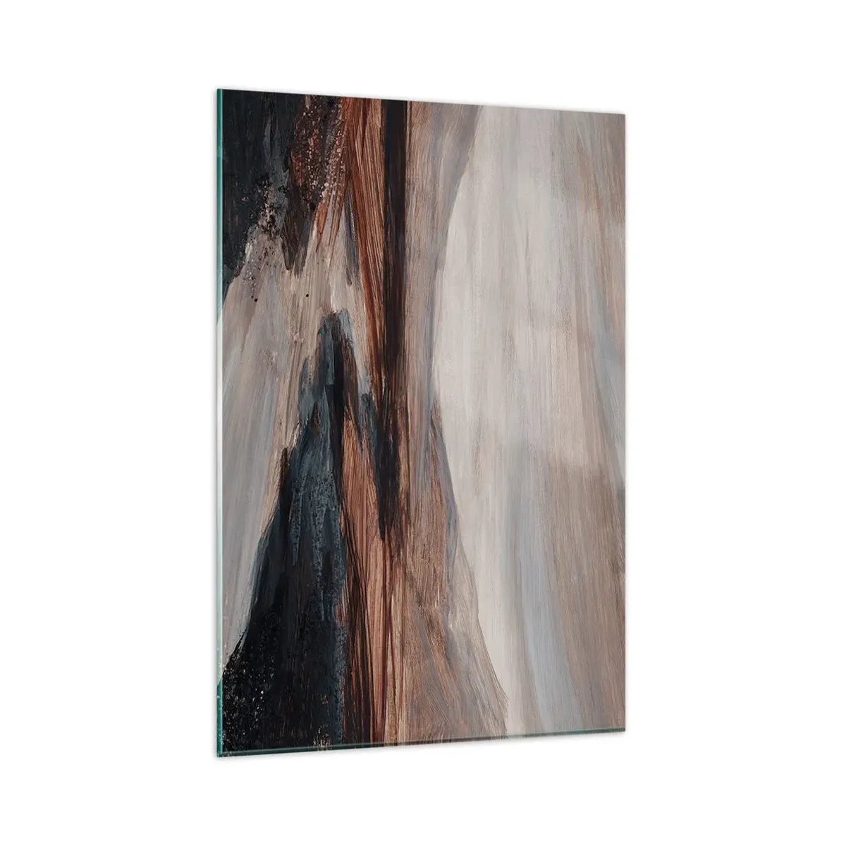 Impression sur verre - Image sur verre - Un paysage pittoresque avec une rivière et des montagnes - 80x120cm - Une vallée tranquille - Décoration murale moderne pour le salon et la chambre ARTTOR