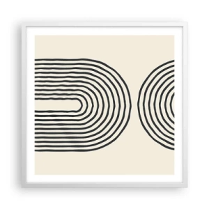 Affiche dans un cadre blanc - Poster - Dans un instant... - 60x60 cm