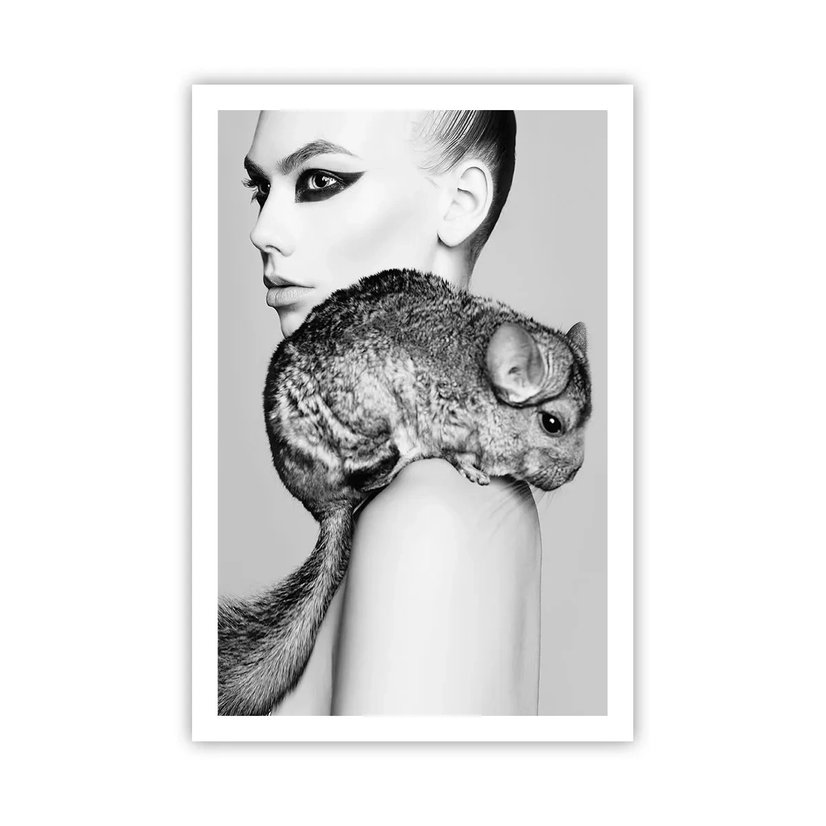 Affiche - Poster - Dame au chinchilla - 61x91 cm