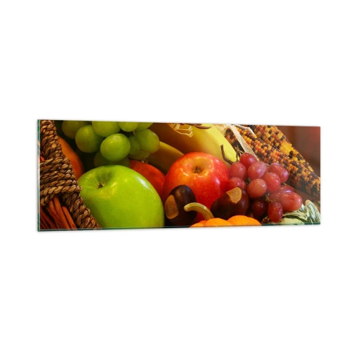 Impression sur verre - Image sur verre - Panier de récolte - 90x30 cm