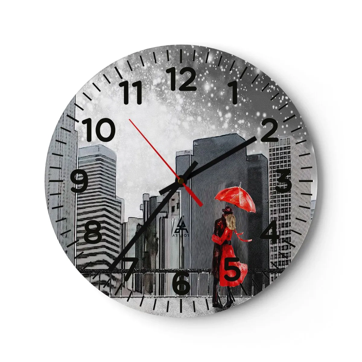 Horloge murale - Pendule murale - L'homme n'est pas une pierre - 30x30 cm