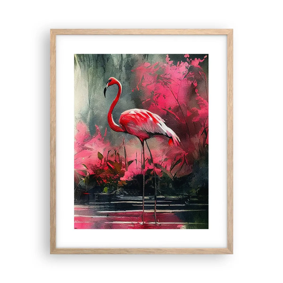 Affiche dans un chêne clair - Poster - Une leçon de grâce naturelle - 40x50 cm