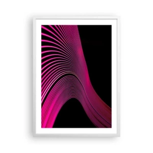 Affiche dans un cadre blanc - Poster - Avenue de lumière - 50x70 cm