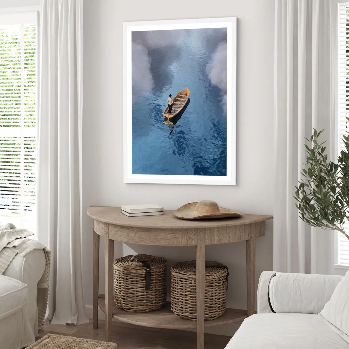 Affiche dans un cadre blanc - Poster - Vie – voyage – inconnu - 30x40 cm