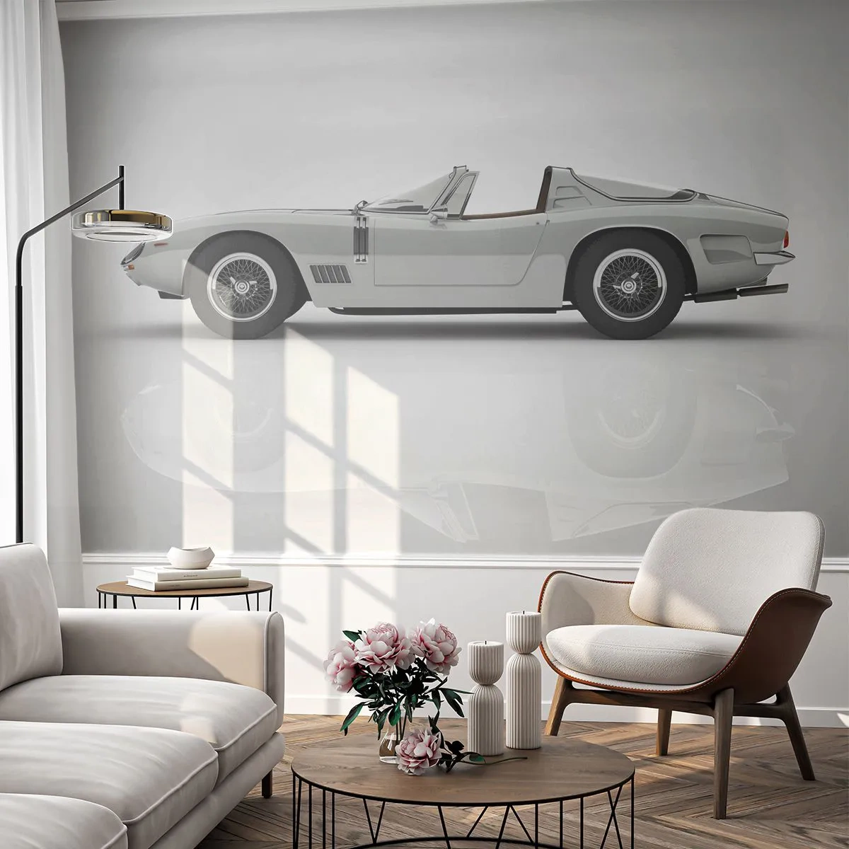 Papier Peint Photo Premium Sand - Promesse de plaisir - Voiture de sport, Cabriolet, Automobile - 350x256 cm