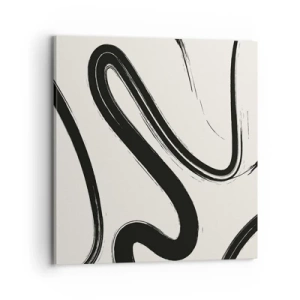 Impression sur toile - Image sur toile - Fantaisie en noir et blanc - 70x70 cm