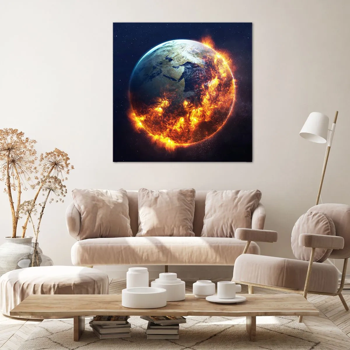 Impression sur toile - Image sur toile - La flamme de l'apocalypse - 30x30 cm