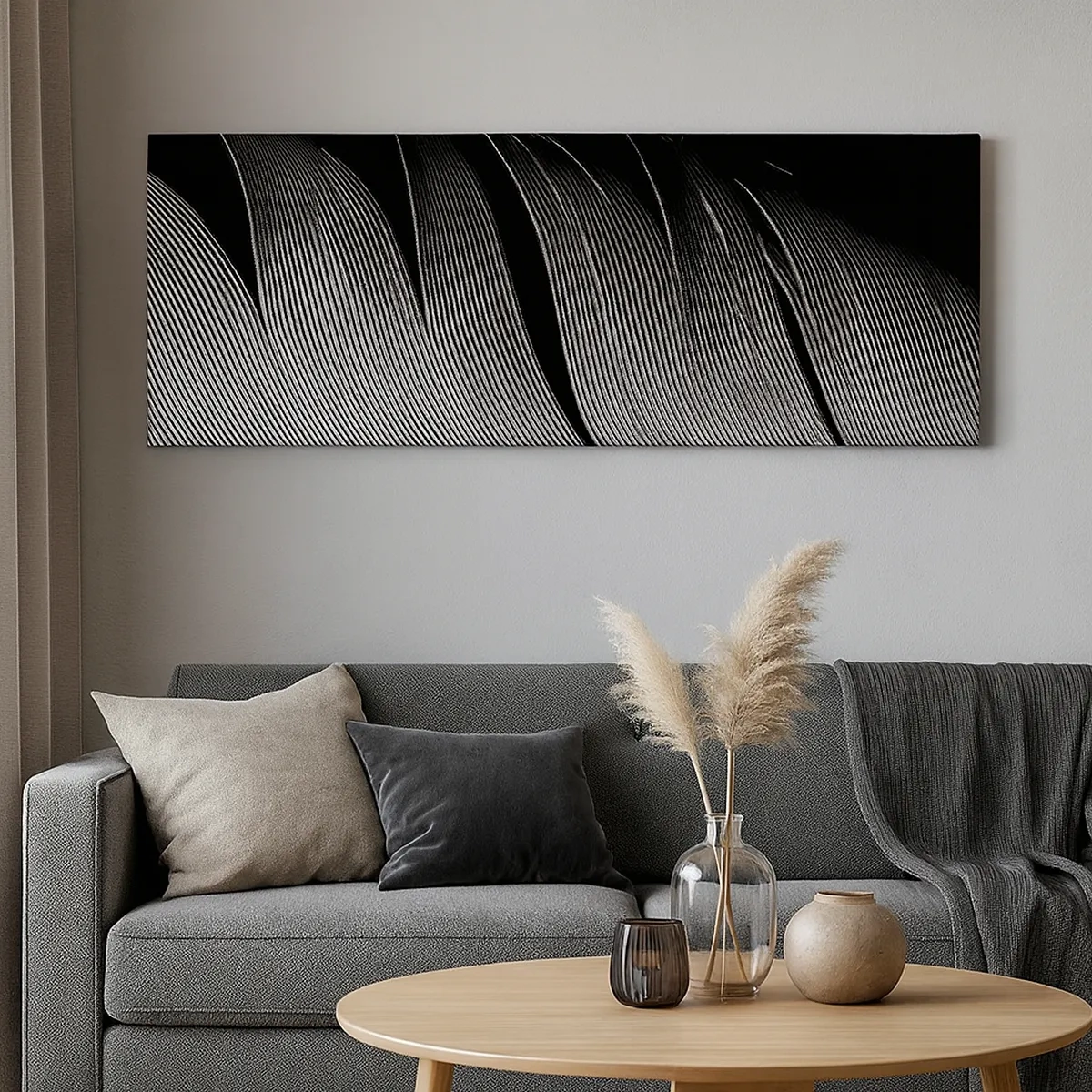 Impression sur toile - Image sur toile - La plume – un design magnifique - 30x30 cm