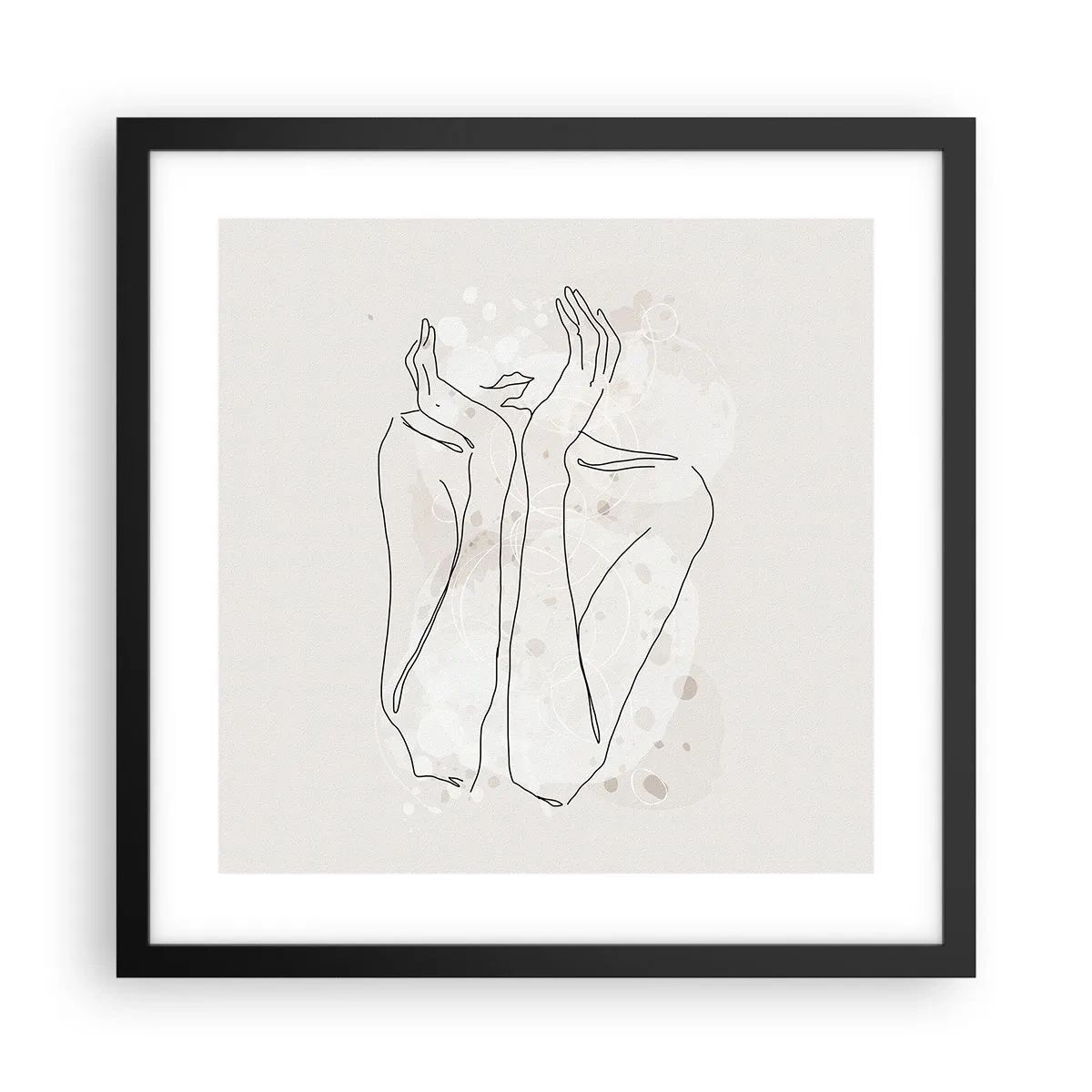 Affiche dans un cadre noir - Poster - Instant de rêve - 40x40 cm