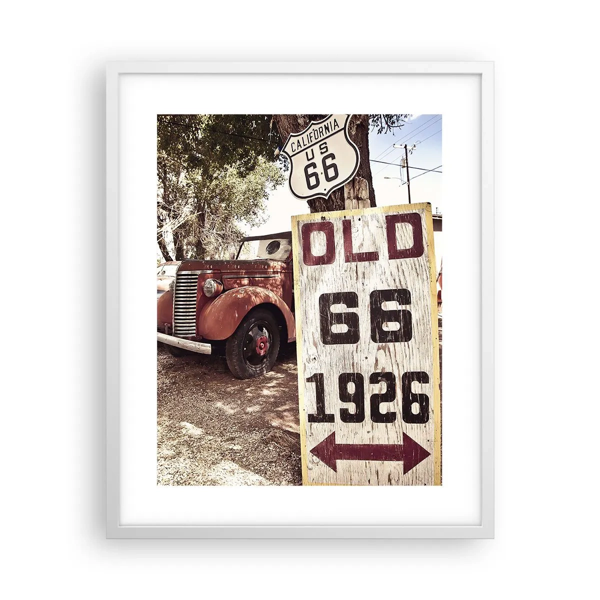 Affiche dans un cadre blanc - Poster - La légende de la province américaine - 40x50 cm