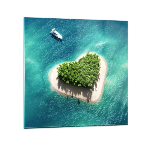 Impression sur verre - Image sur verre - J'aime l'été - 30x30 cm