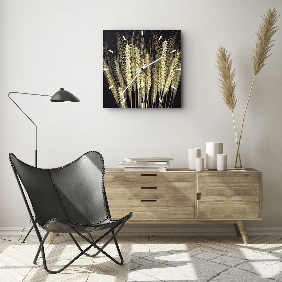 Horloge murale - Pendule murale - Magie rustique - 30x30 cm