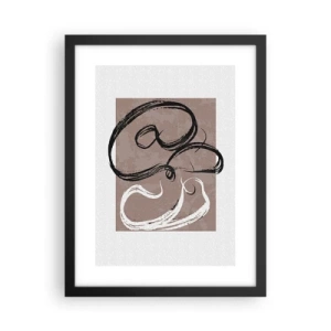 Affiche dans un cadre noir - Poster - Composition – la recherche de la plénitude - 30x40 cm