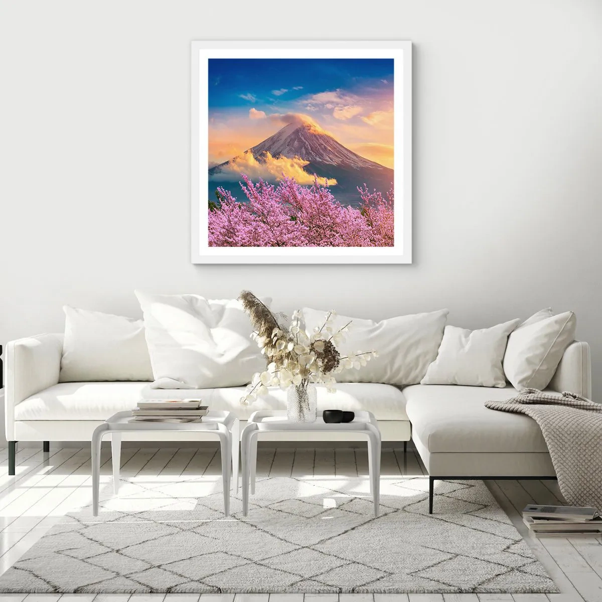 Affiche dans un cadre blanc - Poster - Sainteté japonaise - 50x50 cm