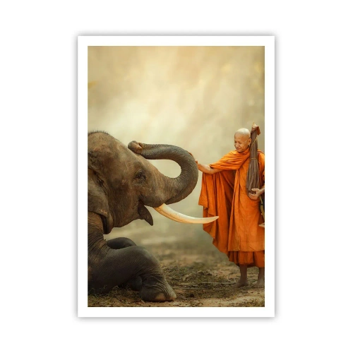 Affiche - Poster - Rencontre en voyageant - 70x100 cm