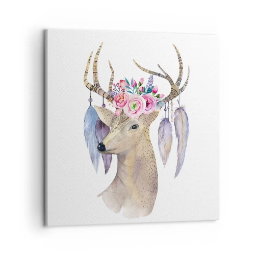 Impression sur toile - Image sur toile - Guide de l'âme - doux, innocent - 50x50 cm