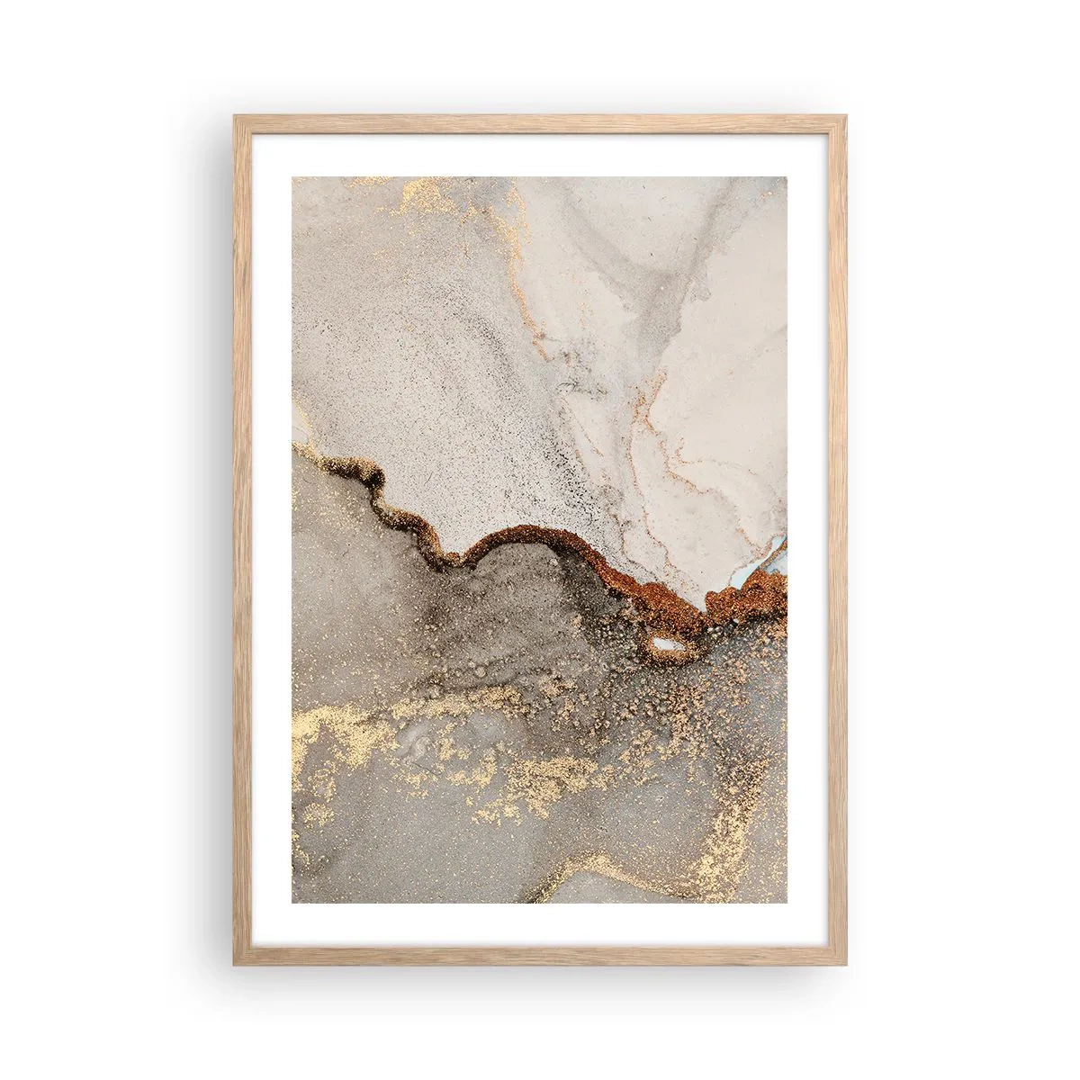 Affiche dans un chêne clair - Poster - Aux frontières des couleurs - 50x70 cm