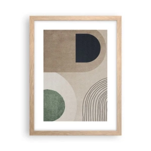 Affiche dans un chêne clair - Poster - La douceur de l'ovale - 30x40 cm