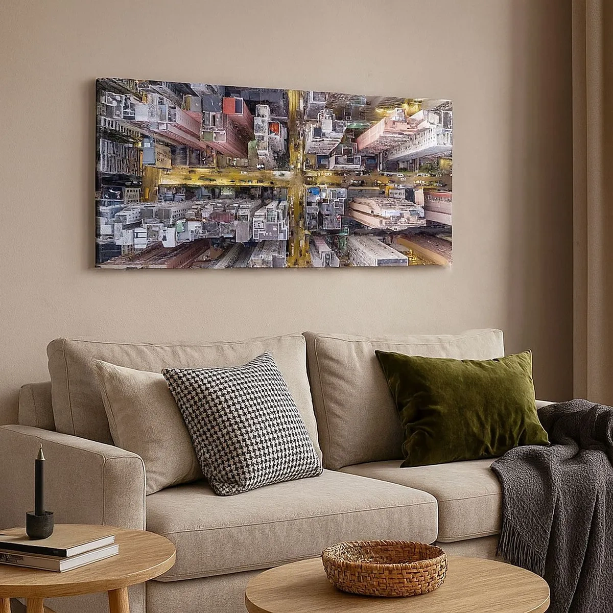 Impression sur toile - Image sur toile - Salutations de Hong-Kong - 100x40 cm