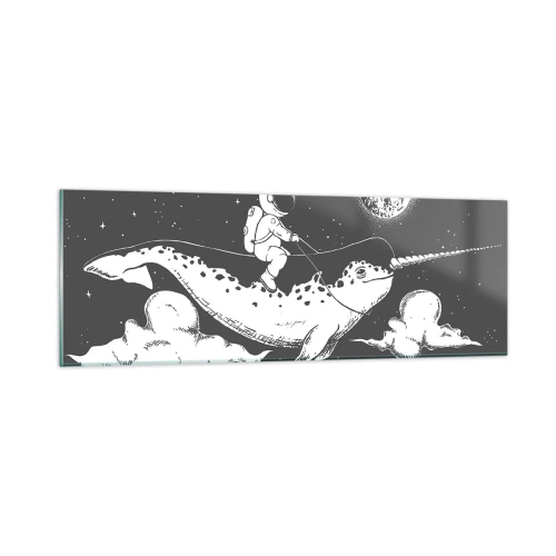 Impression sur verre - Image sur verre - Cavalier de l'espace - 90x30 cm