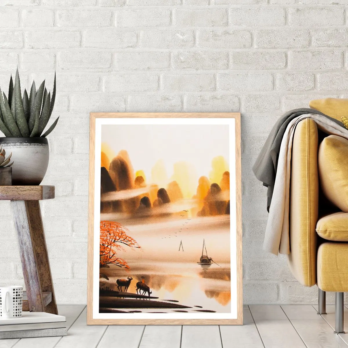 Affiche dans un chêne clair - Poster - Plus loin que l'Extrême-Orient - 50x70 cm