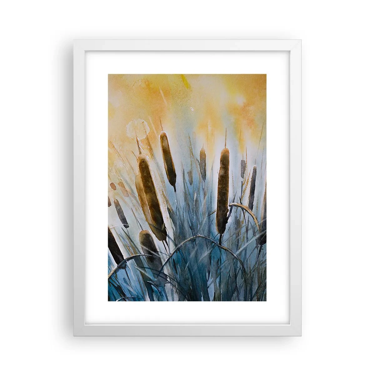 Affiche dans un cadre blanc - Poster - Fraicheur de l'eau, chaleur du soleil - 30x40 cm