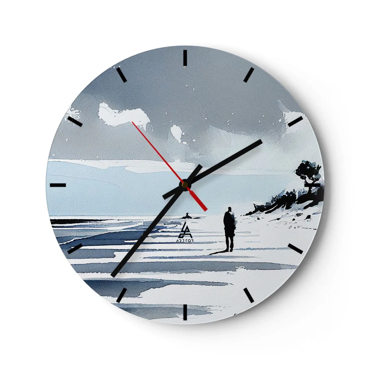 Horloge murale - Pendule murale - Seul à seul - 40x40 cm