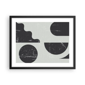 Affiche dans un cadre noir - Poster - Composition dessus et dessous - 50x40 cm