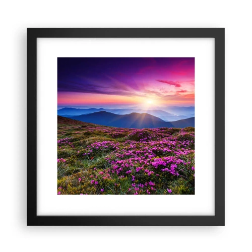 Affiche dans un cadre noir - Poster - Les herbes sentaient les grappes fraîches de la récolte - 30x30 cm