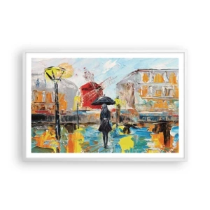 Affiche dans un cadre blanc - Poster - Légende parisienne - 91x61 cm