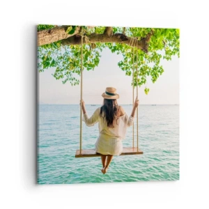 Impression sur toile - Image sur toile - La vie est belle - 70x70 cm