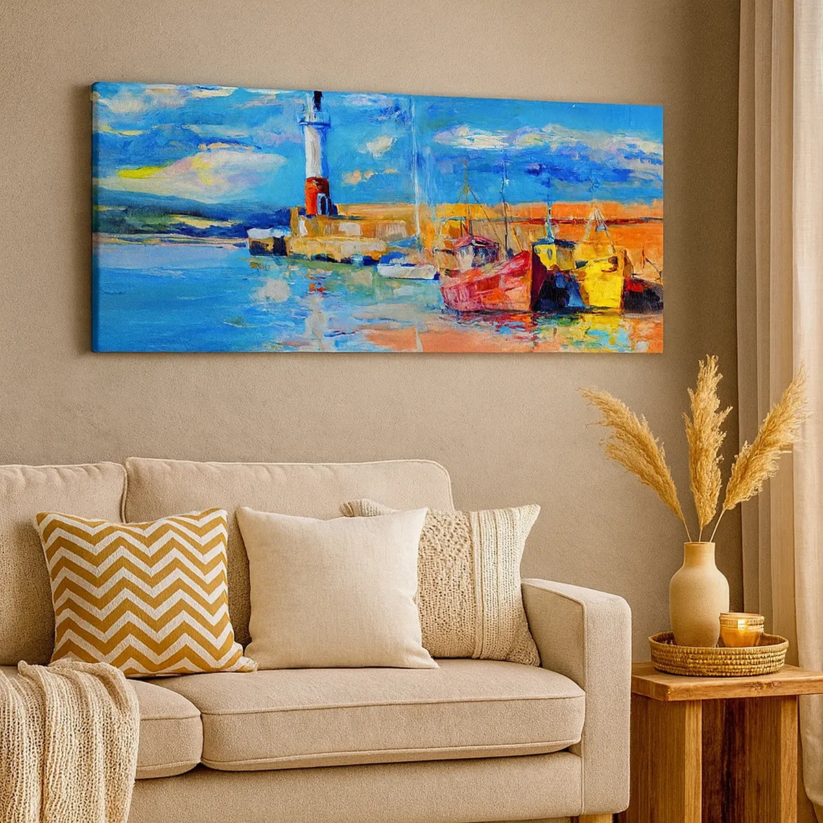 Impression sur toile - Image sur toile - Un après-midi dans la baie arc-en-ciel - 30x30 cm