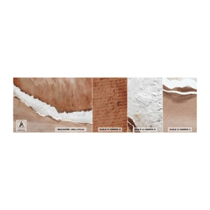 Échantillon De Papier Peint Standard Eco - Dans des couleurs de la terre - Bord, Sable, Plage - 100x30 cm