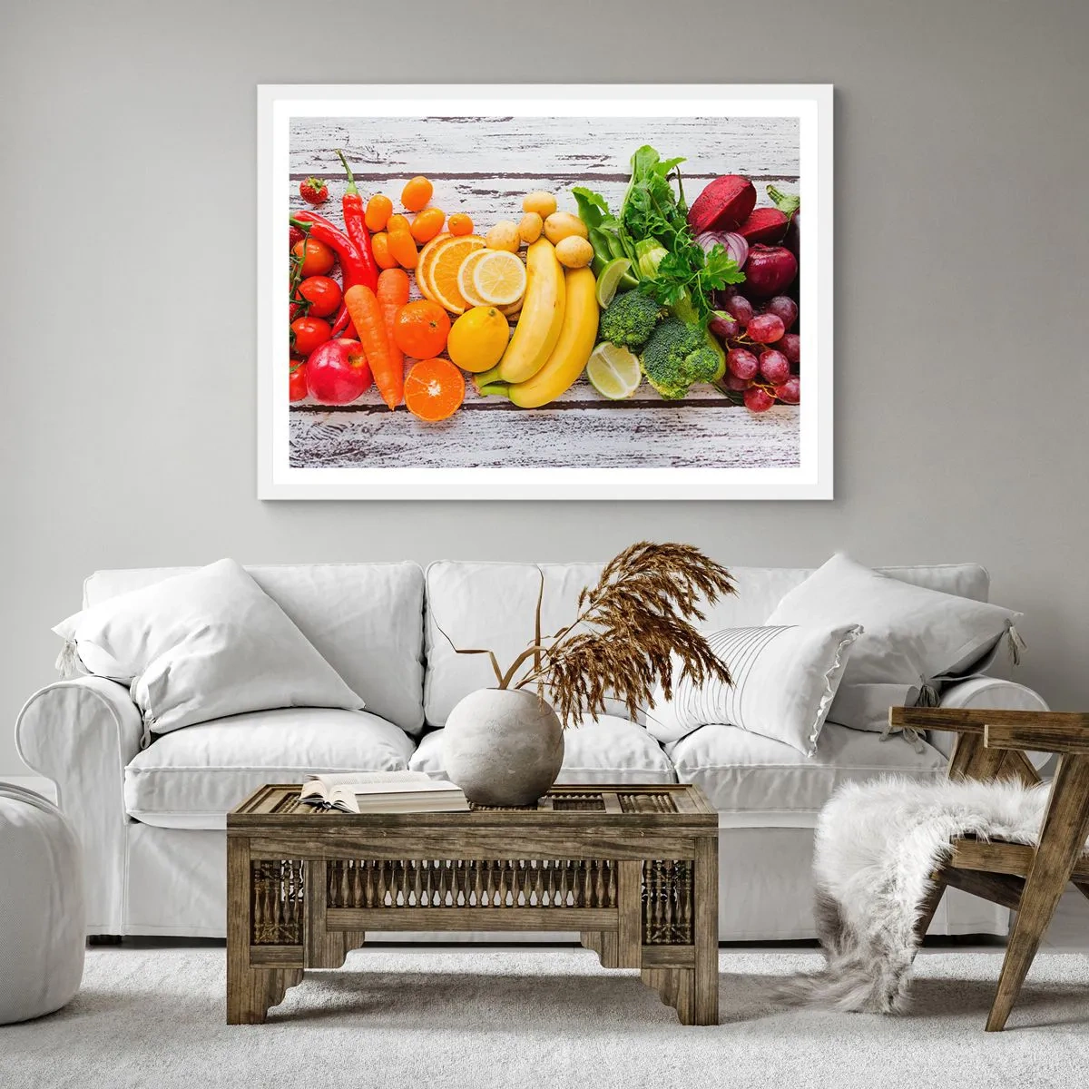 Affiche dans un cadre blanc - Poster - Ce n'est pas suffisant? - 50x50 cm