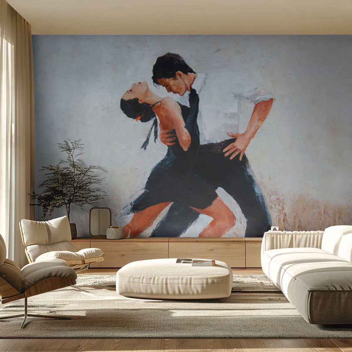 Papier Peint Photo Standard Eco - Tango de mes rêves et pensées - Abstraction, Danse, Tango - 400x280 cm